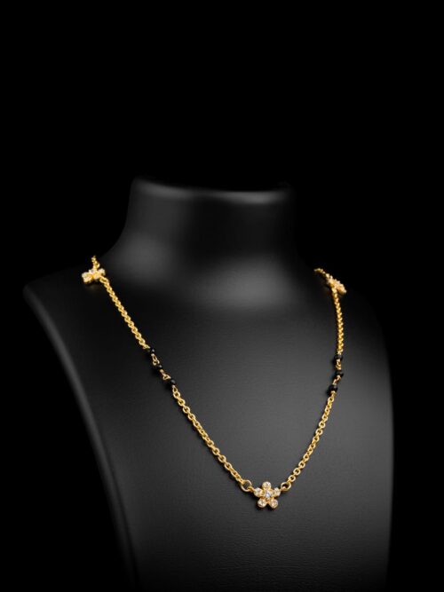 Gold Plated Flower Design Mangalsutra