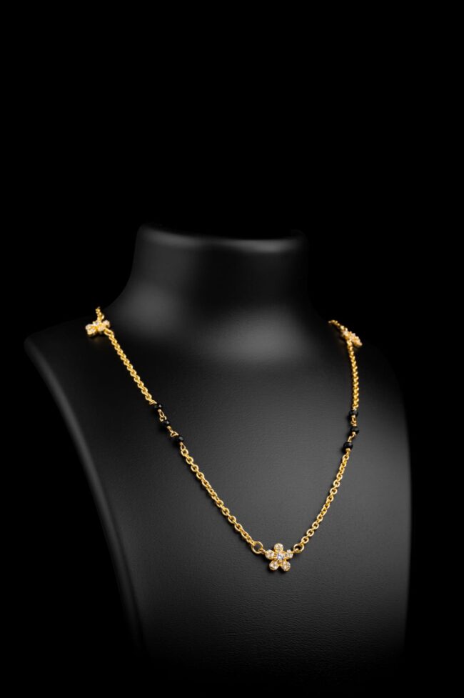 Gold Plated Flower Design Mangalsutra