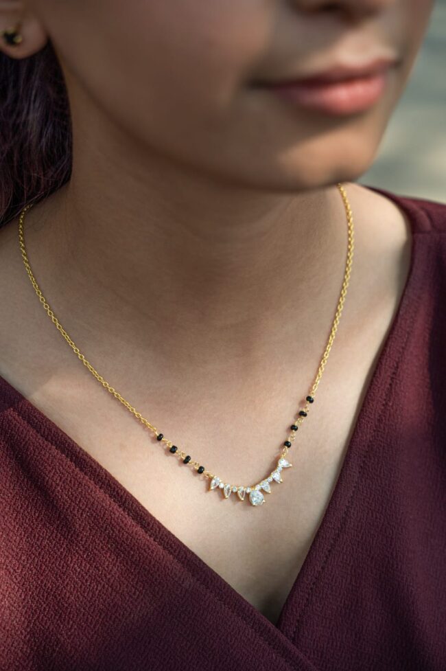 Gold Plated Elegant Designer Mangalsutra - Image 2