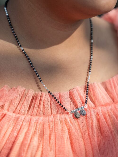 Sterling silver oxidize wati mangalsutra