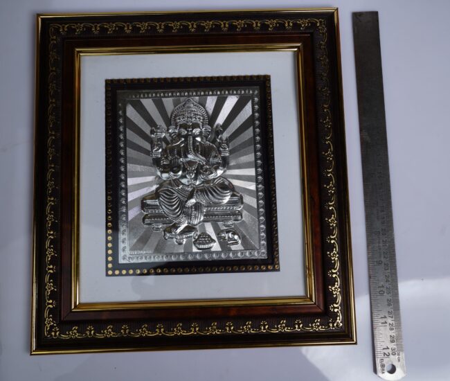 Silver Ganpati Frame