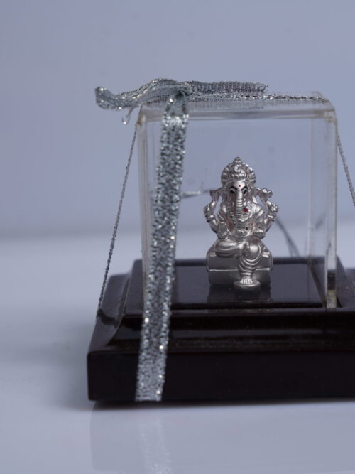 Pure Silver Ganpati Box