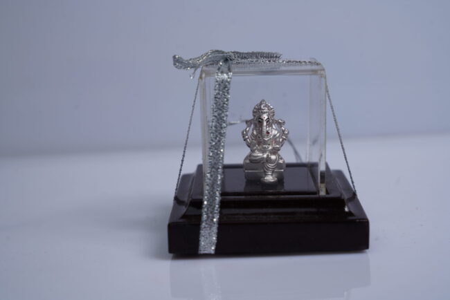 Pure Silver Ganpati Box