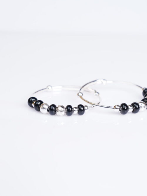 Silver Adjustable  Baby Drishti Bangles