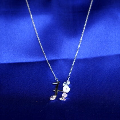 Pure Silver MOP H Letter Chain