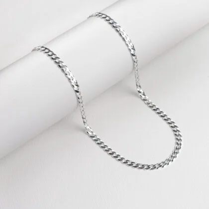 Men's Silver curb chain