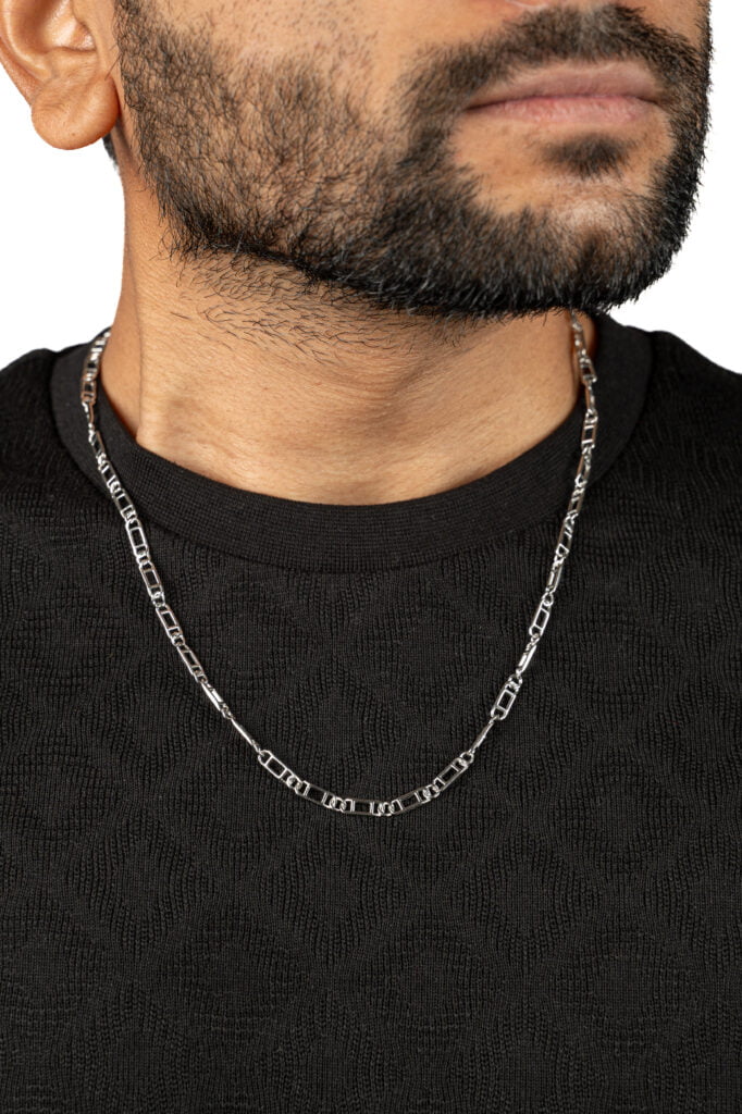 Pure Silver Brick Design  Chain