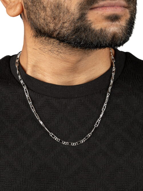 Pure Silver Brick Design  Chain