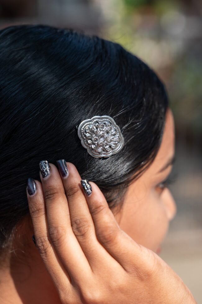 Silver Hair Clip