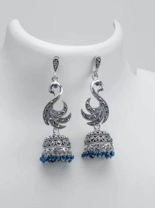 Swan Designer Silver Jumka