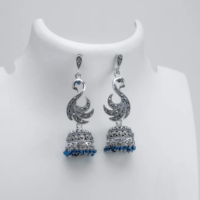 Swan Designer Silver Jumka