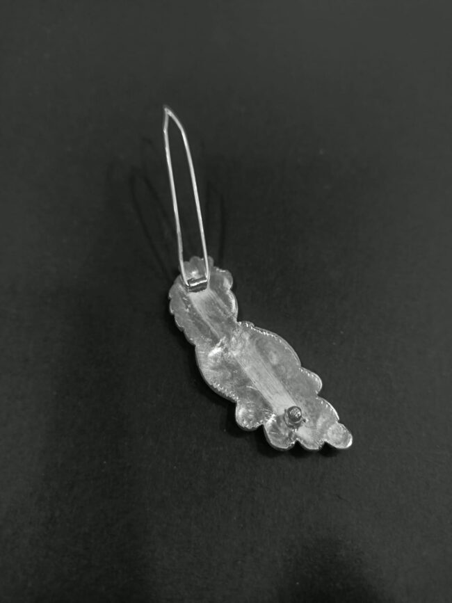 Silver Peacock Design Hair Clip - Image 3