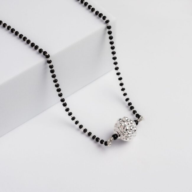 Silver Design Bead Mangalsutra