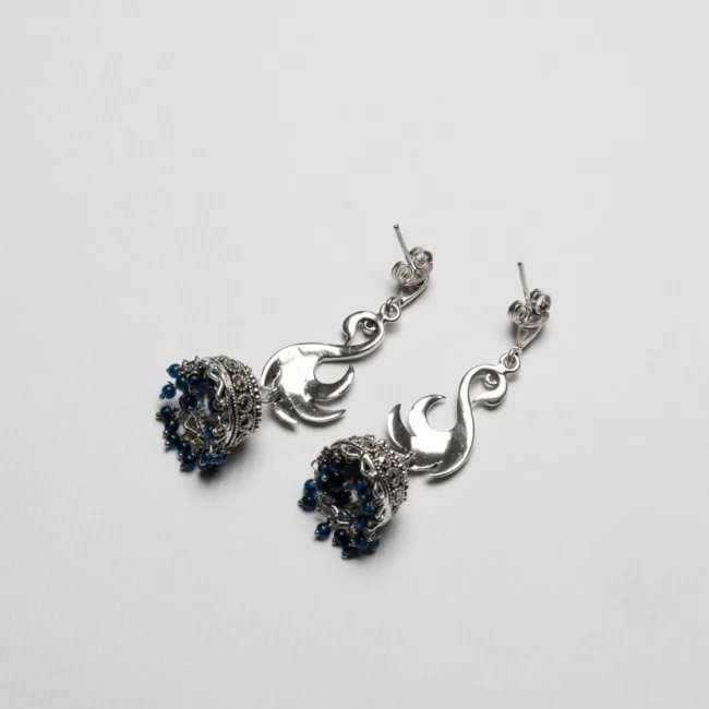 Swan Designer Silver Jumka - Image 3