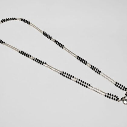 Silver Double Line Mangalsutra