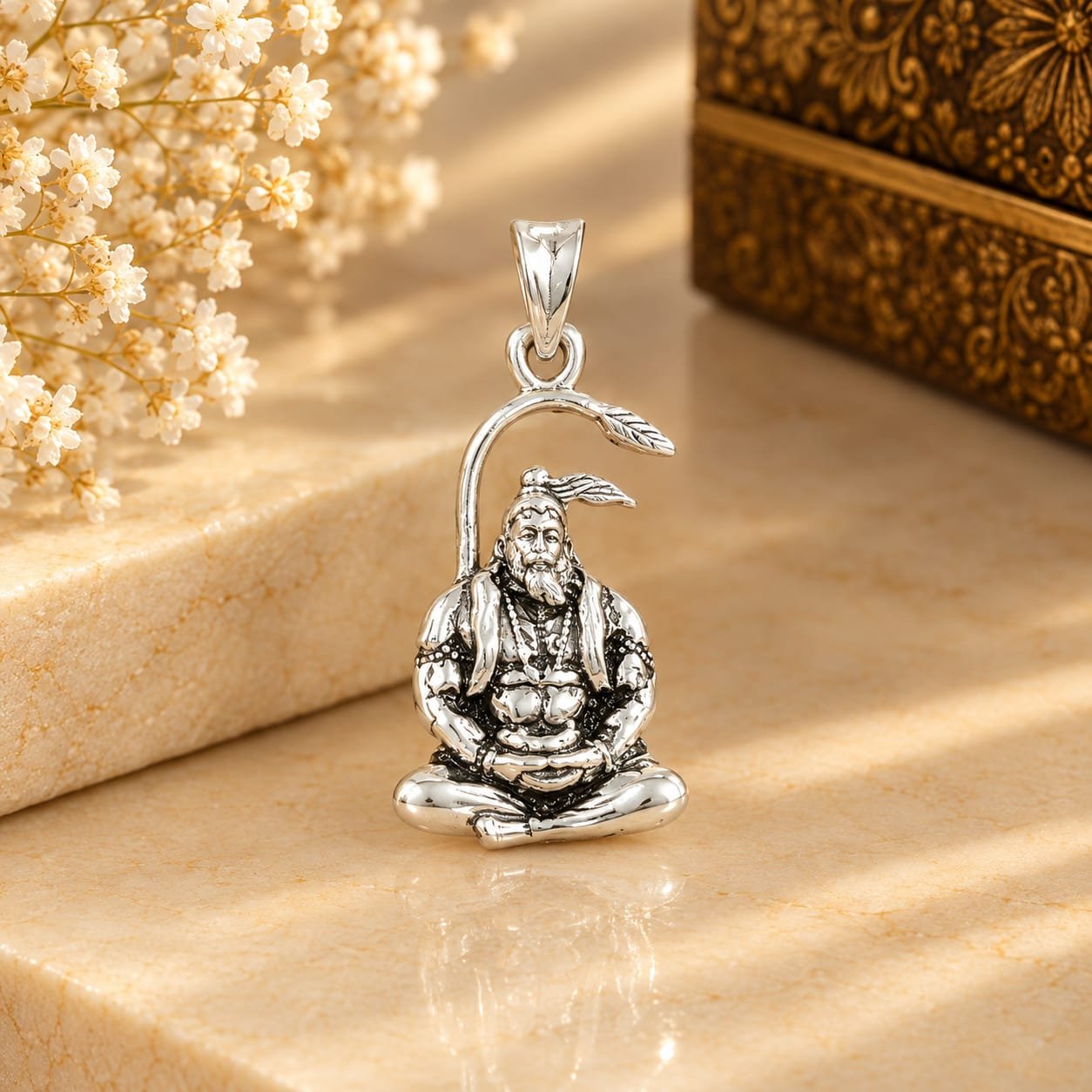 Pure Silver Lord Hanuman Pendant