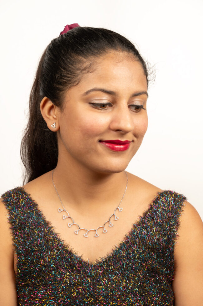 Pure Silver Geometrical Nacklace - Image 2