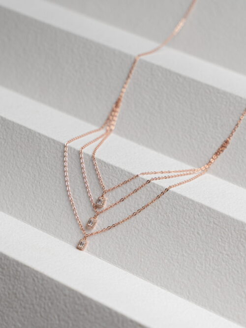 Rose Gold 3 Layer Chain
