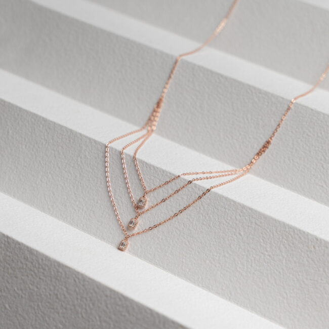 Rose Gold 3 Layer Chain