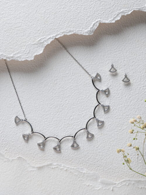 Pure Silver Geometrical Nacklace
