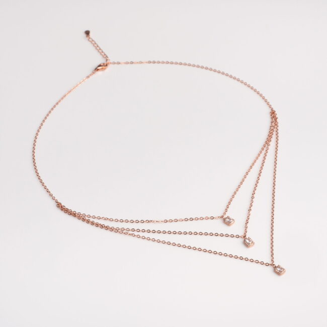 Rose Gold 3 Layer Chain - Image 3