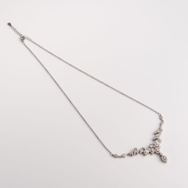 Pure Silver Flower Petal Necklace - Image 3