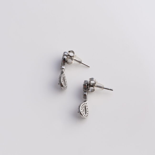 Pure Silver Dulex Zircon Necklace Set - Image 4