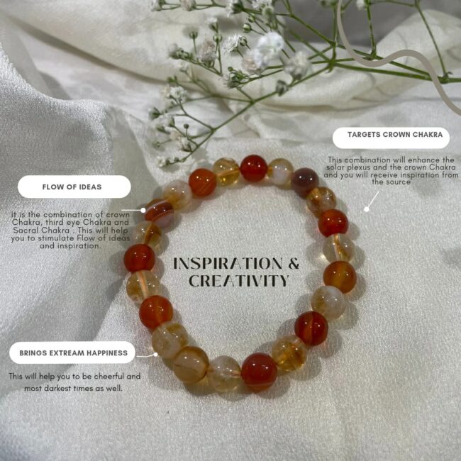 Inspiration & Creativity Healing Crystal Bracelet