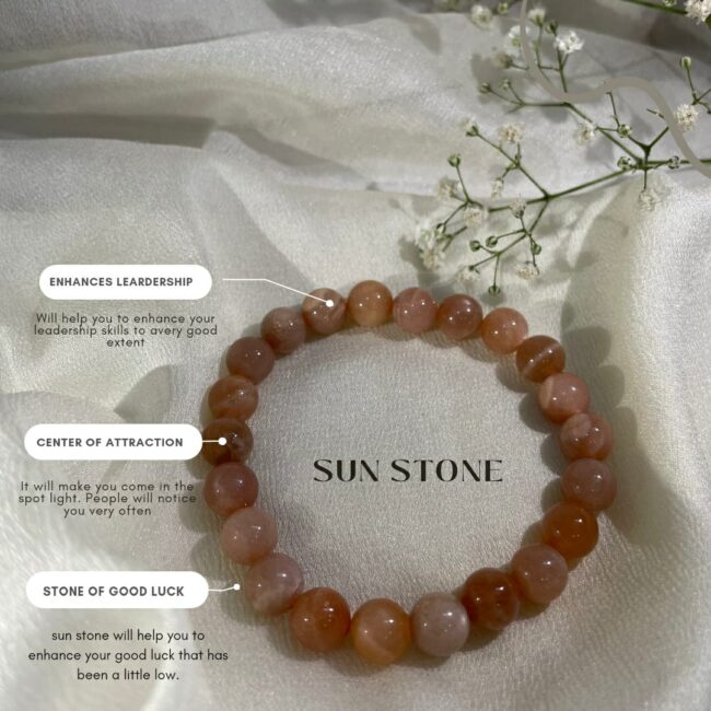 Sun Stone Healing Crystal Bracelet