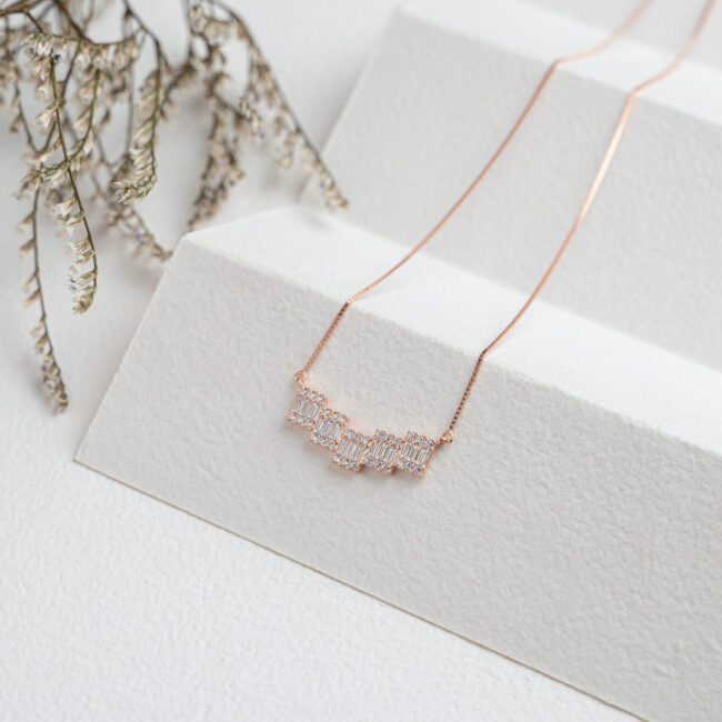 Rose Gold Ladder Pendant Chain