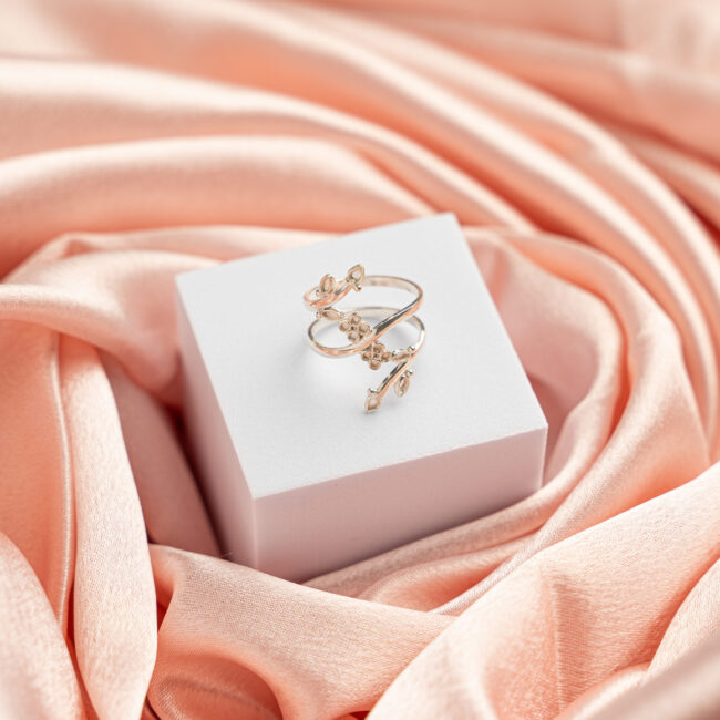 Pure Silver Nature Cocktail Ring
