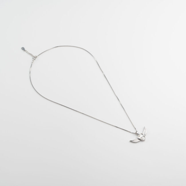 92.5 silver Heart and  Wing Chain Pendant - Image 3