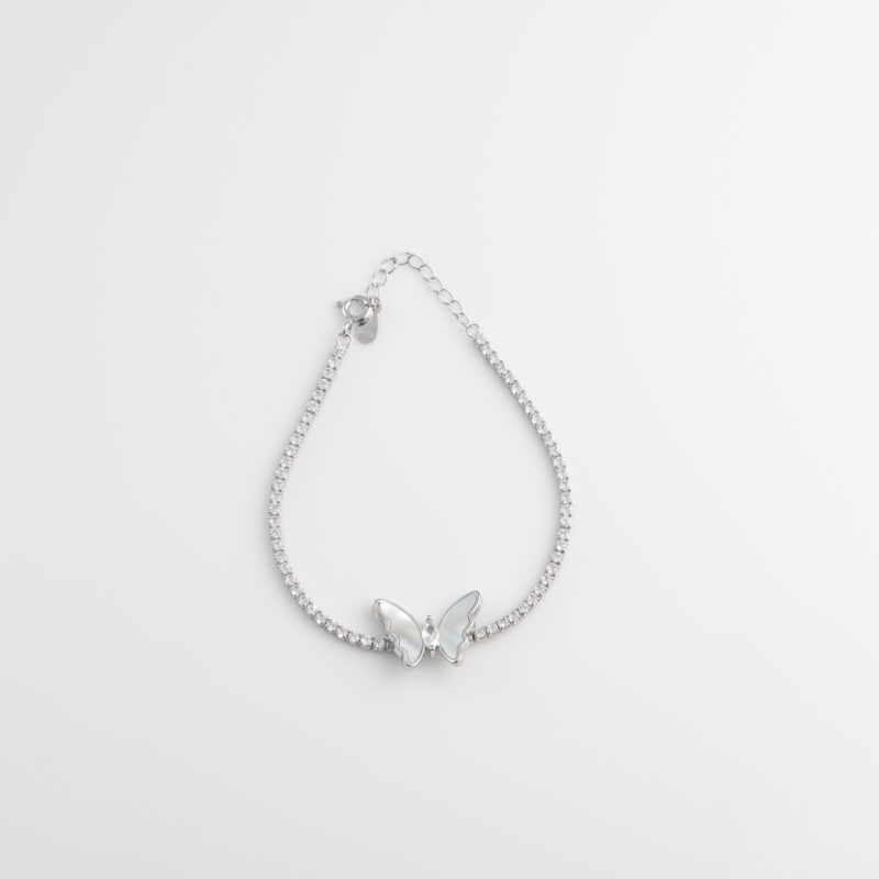 Pure Silver Butterfly Bracelet - Image 3