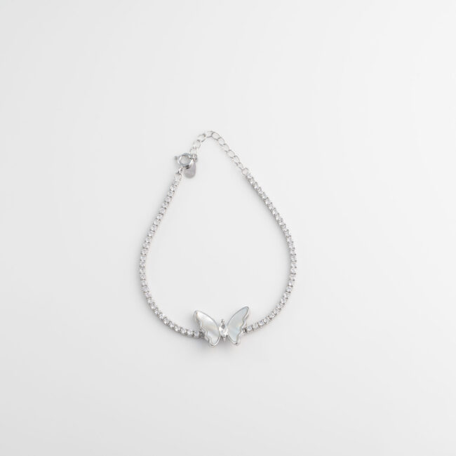 Pure Silver Butterfly Bracelet - Image 3