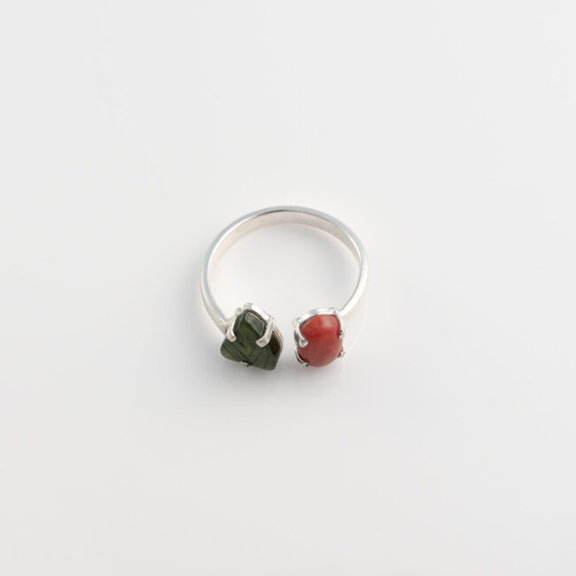 Pure Silver Orginal Jade Leaf Stone - Image 3