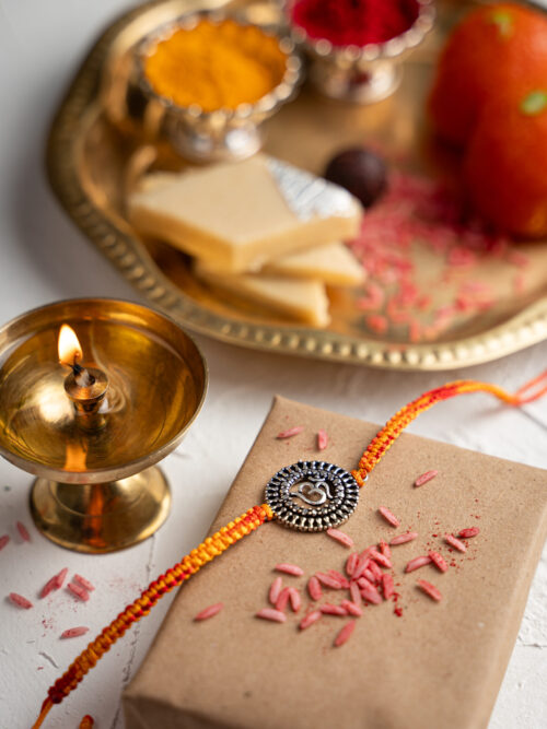 Pure Silver Om Rakhi