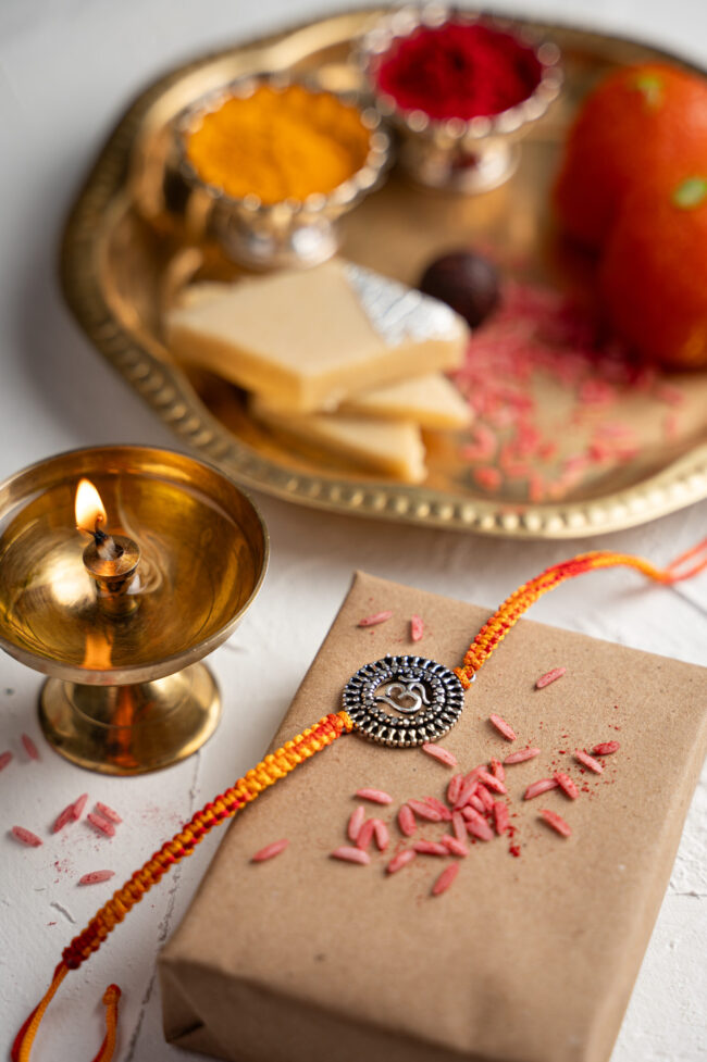 Pure Silver Om Rakhi