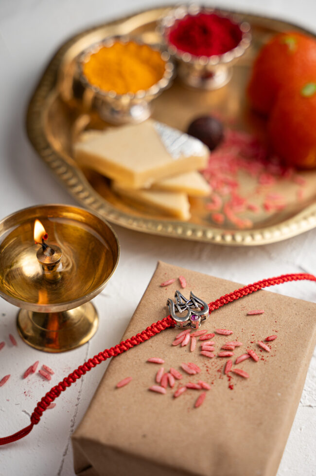 Silver Trishul Rakhi