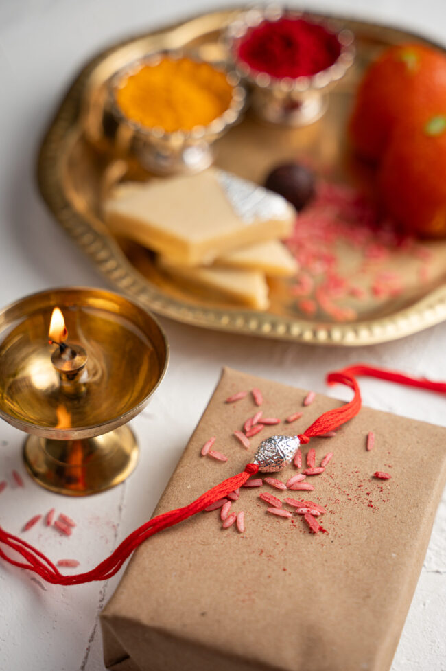 Silver Designer Bormala Rakhi