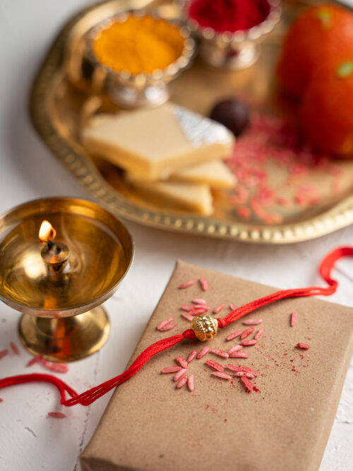 Silver Mohan Gund Rakhi