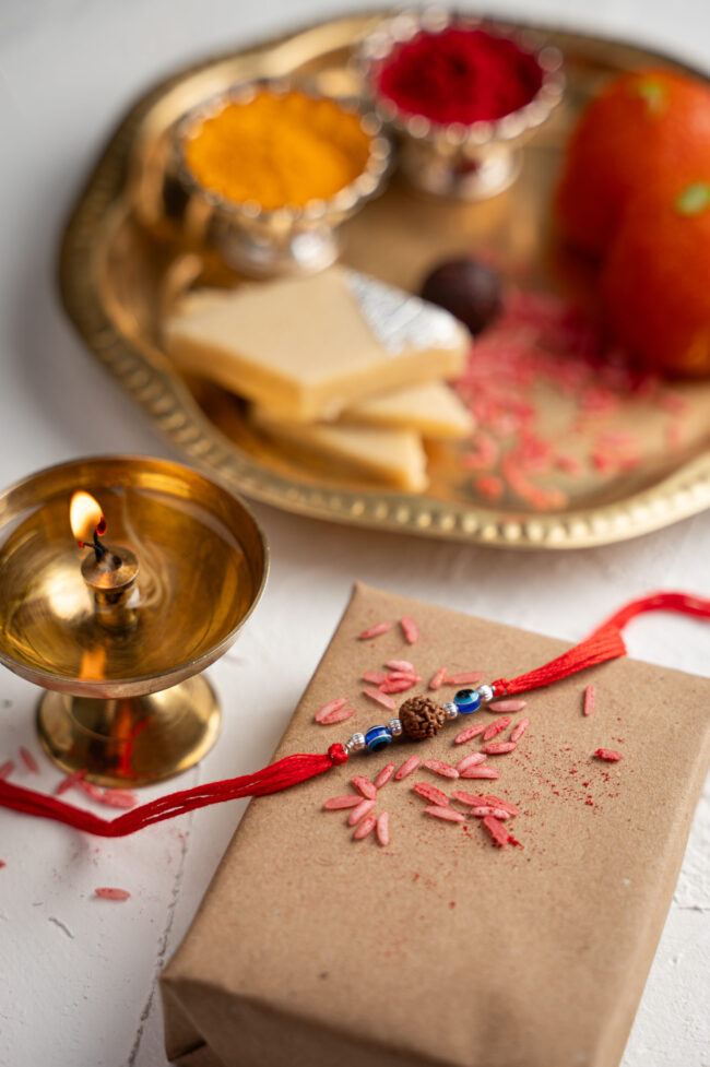 Silver Rudrakdha Evil Eye Rakhi