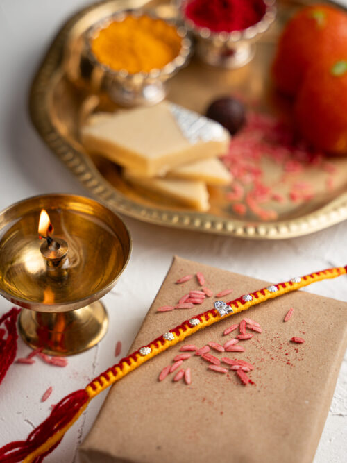 Pure Silver Trishul dhaga Rakhi