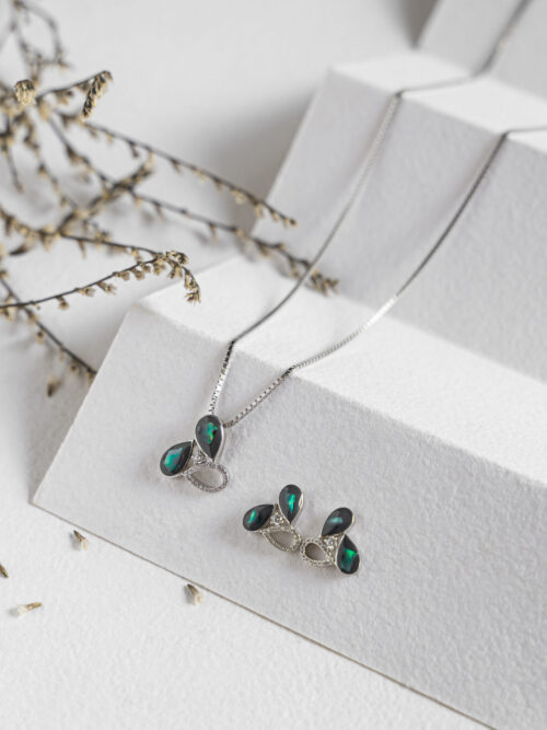 Pure Silver Enamel Designer  Collection Set
