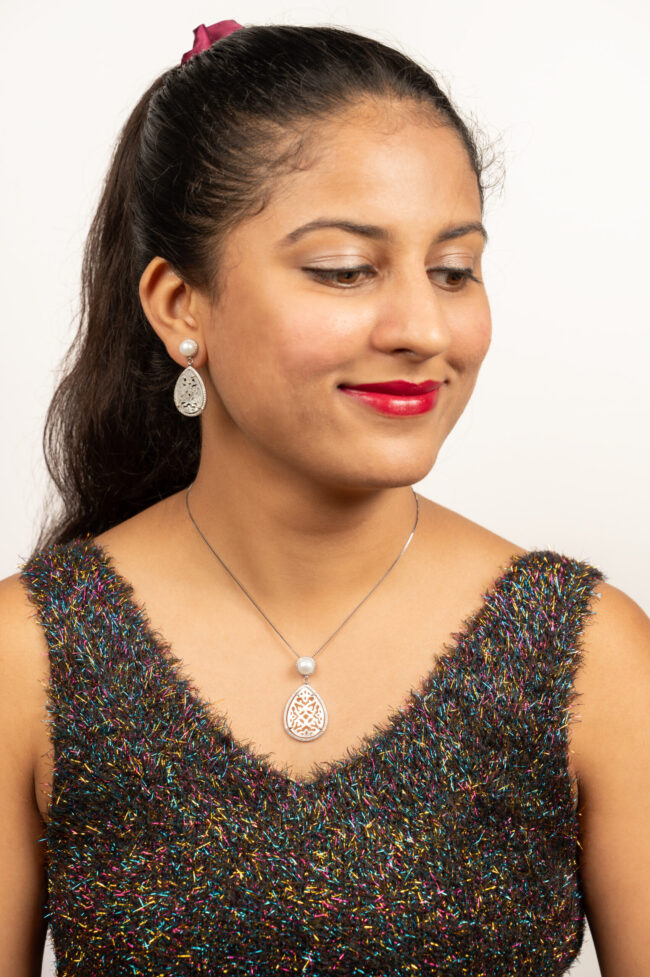 Pure Silver Mother of Pearl Set - Image 2