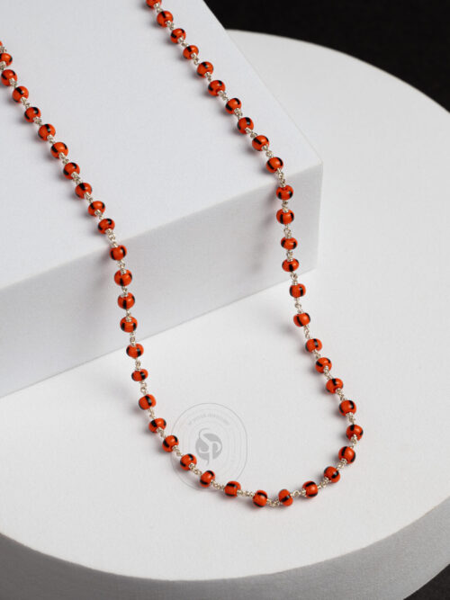 Drishti Mani Coral pure silver Chain