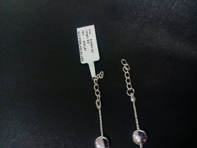 Pure Silver Bubble Beads Payal - Image 3