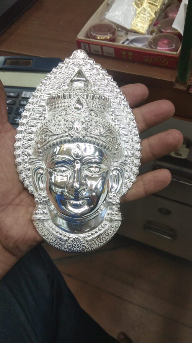 Pure Silver Laxmi Mukut - Image 2
