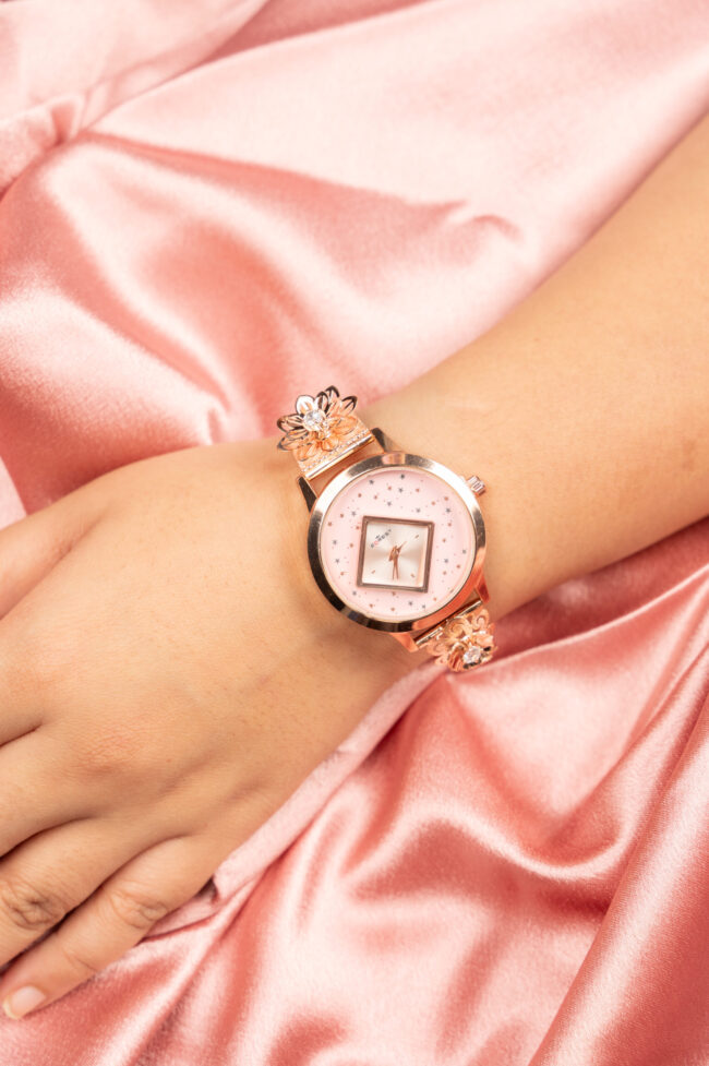 Rose Gold Pure Silver Ladies Fusion Watch