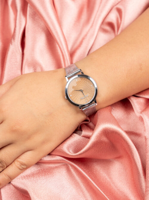 Pure Silver Metallic Dial Watch