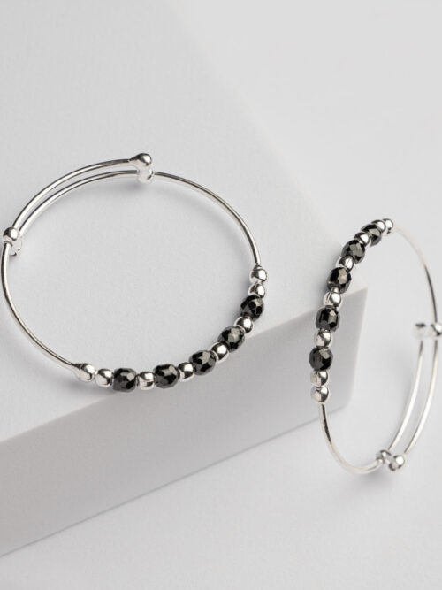 Pure Silver Black Baby Kada